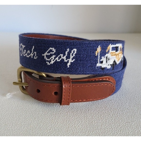 SMATHERS & BRANSON Other - SMATHERS & BRANSON NEEDLEPOINT GEORGIA TECH GOLF BELT SZ 32 NEW